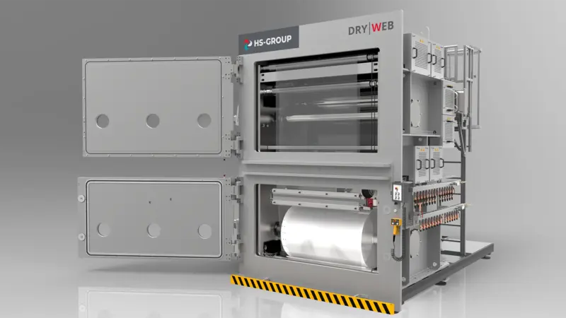 Die DRYWEB-Serie ist ein hocheffizientes, modulares Hochvakuum-Trocknungssystem für flexible Substrate. Es kombiniert kompakte Bauweise mit maximaler Flexibilität und ermöglicht eine durchgängige Rolle-zu-Rolle-Trocknung.